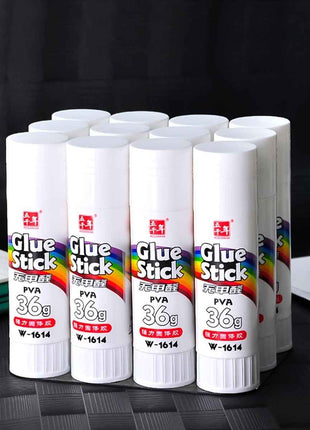 6 pezzi di stick di colla ad alta adesività WQN, colla solida, adesivo per artigianato, materiale scolastico, cancelleria kawaii, materiale per ufficio, prodotti per giovani, 9 g/15 g/21 g/36 g, stagione del ritorno a scuola, asciugatura rapida, impermeab