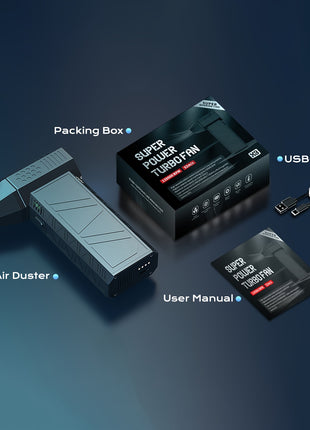 130000 RPM High-Speed Jet Hair Dryer - Turbo-Charged, Portable, Wireless, Rechargeable, and Compact Design - Perfect for Car, Computer, Keyboard, and Lens Drying with Convenient Type-C Rechargeable Feature - Riparo82