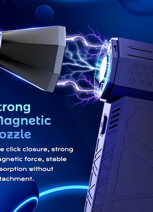 130000 RPM High-Speed Jet Hair Dryer - Turbo-Charged, Portable, Wireless, Rechargeable, and Compact Design - Perfect for Car, Computer, Keyboard, and Lens Drying with Convenient Type-C Rechargeable Feature - Riparo82