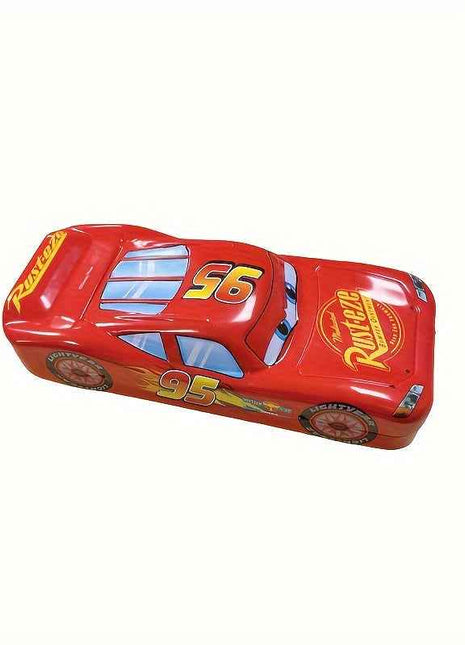 Custodia per matite 3D Disney Lightning Mcqueen - Design a cartoni animati vibranti, grande capacità di tre strati di metallo con manico, organizer per scuola e cancelleria rossa durevole, regalo perfetto per compleanni o Natale, custodia per matite, orga
