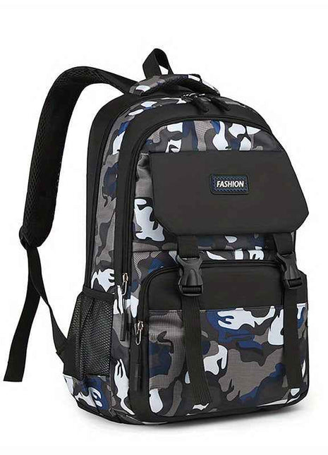 Zaino impermeabile con stampa a camuffamento, zaino da viaggio leggero, zaino da scuola, zaino da viaggio con tasca per tablet e tasche zippate multiple, zaino con cerniera per ragazze e ragazzi