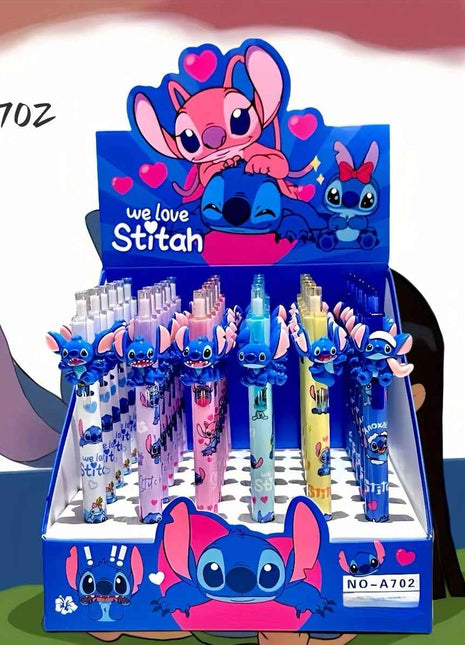 Disney Stitch 36 Pezzi, Penne Cancellabili con Nucleo Blu, Design Personaggi Disney, Ideali per Scuola e Ufficio