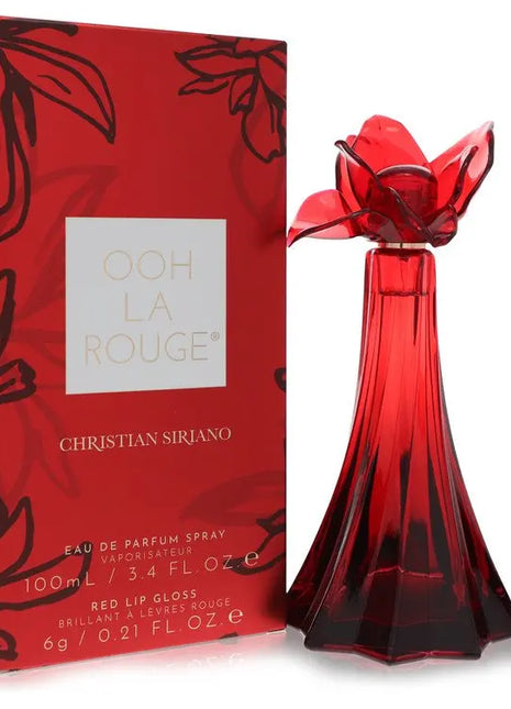UD_Christian Siriano Ooh La Rouge by Christian Siriano Eau De Parfum Spray + 0.21 oz Red Lip Gloss 3.4 oz for Women - Riparo82