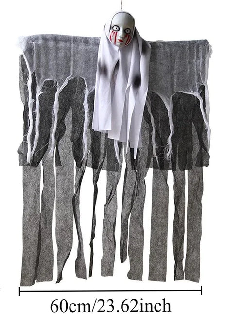 Halloween Outdoor Decoration Skull Gauze Hanging Ghost Skull Pendant Bar Haunted House Secret Room Scene Layout Horror Props - Riparo82