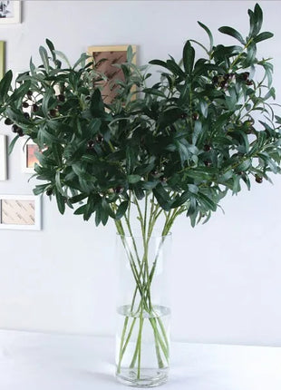 Ten-forked Artificial Olive Branch with Fruit Artificial Flower Artificial Plant Home Decoration Flower Wedding Decoration