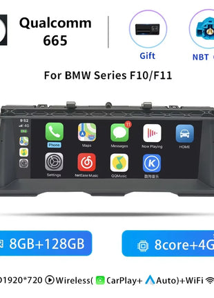 Uckazy 8 Core Wireless Carplay AutoRadio Android 14 For BMW 5 Series F10 F11 2010-2016 CIC NBT Car Multimedia Screen Player GPS Navigation Stereo Carplay Audio - Riparo82
