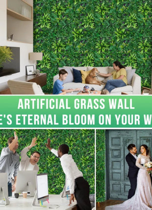 Artificial Plants Grass Wall Panel Boxwood Hedge for Indoor Outdoor Home Garden Vertical Decoration Fake Plant Grass Wedding