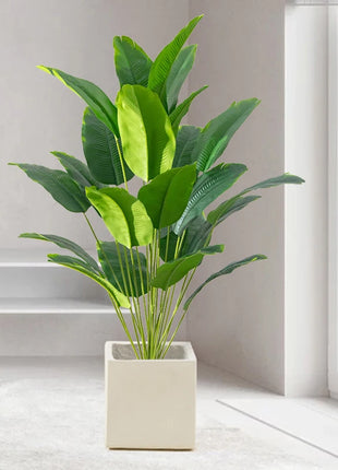 1pc Artificial Plants Large Tropical Palm Tree Fake Banana Plants Leaves Real Touch Plastic Monstera For Home Garden Party Decor