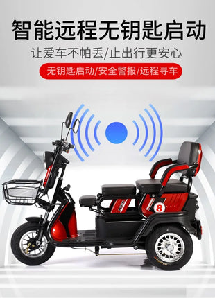 HLZ electric tricycle adult household battery tricycle