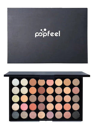 POPFEEL 40 Color Earth Tones &Rainbow Shades Eyeshadow Palette -Long-Lasting, Highly Pigmented, Smooth Matte and Shimmer Finish - Riparo82