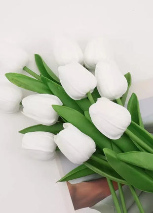 1/5/10/15PCS Tulips Artificial Flowers Real Touch Flowers Tulip Bouquet Decor Fake Tulips Flower for Home Wedding Decorations