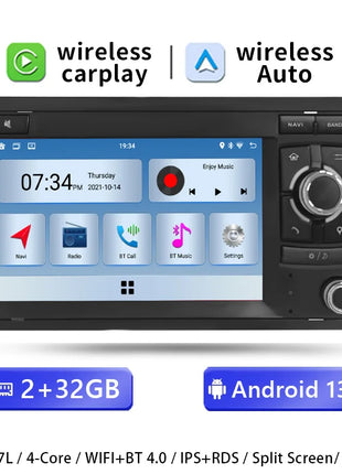 Android 14 Wireless Carplay 8G 128G Car Multimedia For Audi A4 B8 B6 B7 S4 B7 B6 RS4 B7 SEAT Exeo 7" Navigation AutoRadio - Riparo82