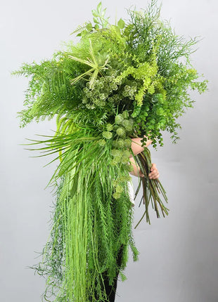 Artificial Fern Plant Branches Real Touch Elegant Greenery Fern Grass Touch Artificial Grass Elegant Fake Plants Wedding Deco