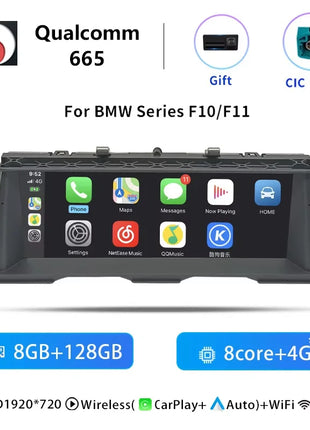 Uckazy 8 Core Wireless Carplay AutoRadio Android 14 For BMW 5 Series F10 F11 2010-2016 CIC NBT Car Multimedia Screen Player GPS Navigation Stereo Carplay Audio - Riparo82