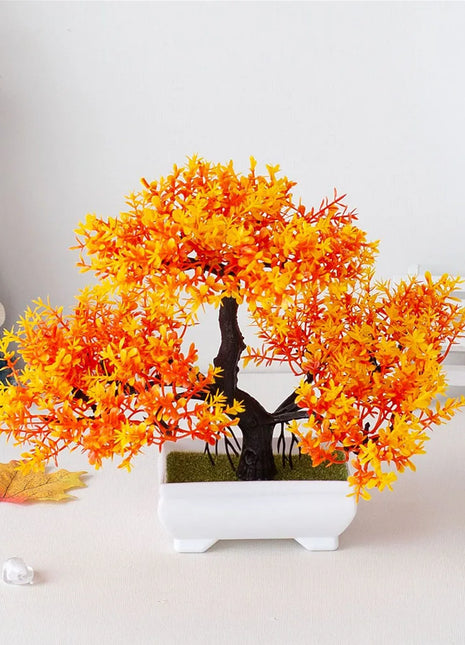 Artificial Plants Decoration Potted Bonsai Small Tree Pot Fake Plant Potted zen garden Ornaments Table Home Room Decoration