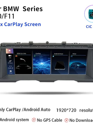Uckazy 8 Core Wireless Carplay AutoRadio Android 14 For BMW 5 Series F10 F11 2010-2016 CIC NBT Car Multimedia Screen Player GPS Navigation Stereo Carplay Audio - Riparo82