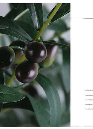 Ten-forked Artificial Olive Branch with Fruit Artificial Flower Artificial Plant Home Decoration Flower Wedding Decoration