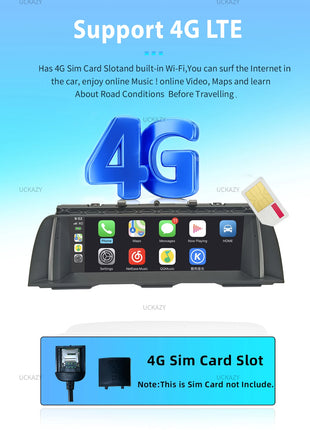 Uckazy 8 Core Wireless Carplay AutoRadio Android 14 For BMW 5 Series F10 F11 2010-2016 CIC NBT Car Multimedia Screen Player GPS Navigation Stereo Carplay Audio - Riparo82