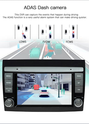 Wireless CarPlay Android 14 Car Radio for For Fiat/Bravo 2007 2008 2009 20102011 2012 AutoRadio Stereo GPS Navigation Multimedia Screen - Riparo82