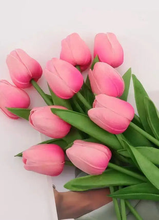 1/5/10/15PCS Tulips Artificial Flowers Real Touch Flowers Tulip Bouquet Decor Fake Tulips Flower for Home Wedding Decorations
