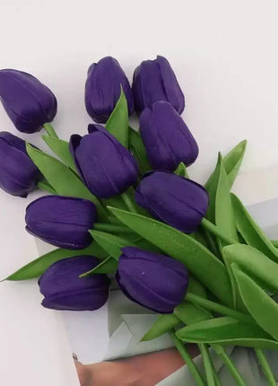 1/5/10/15PCS Tulips Artificial Flowers Real Touch Flowers Tulip Bouquet Decor Fake Tulips Flower for Home Wedding Decorations