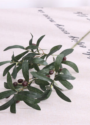 Ten-forked Artificial Olive Branch with Fruit Artificial Flower Artificial Plant Home Decoration Flower Wedding Decoration