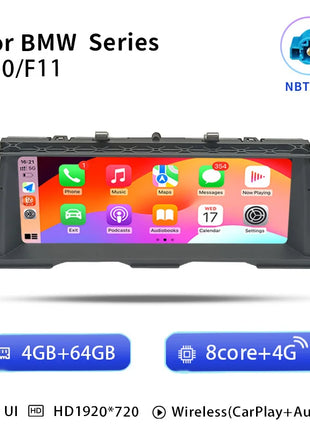Uckazy 8 Core Wireless Carplay AutoRadio Android 14 For BMW 5 Series F10 F11 2010-2016 CIC NBT Car Multimedia Screen Player GPS Navigation Stereo Carplay Audio - Riparo82