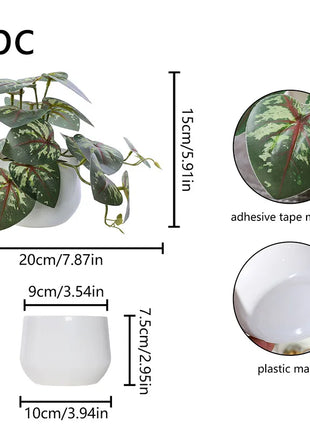 1PC Simulated Plant Potted Plant, Business Office Desktop, Foyer, Garden, Garden, Floral And Home Decoration