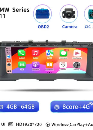 Uckazy 8 Core Wireless Carplay AutoRadio Android 14 For BMW 5 Series F10 F11 2010-2016 CIC NBT Car Multimedia Screen Player GPS Navigation Stereo Carplay Audio - Riparo82