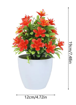 1pc Artificial Potted Plant Small Bonsai Flowers Pot Simulated Tree Ornaments Wedding Home Hotel Office Table Decor Fake Plants