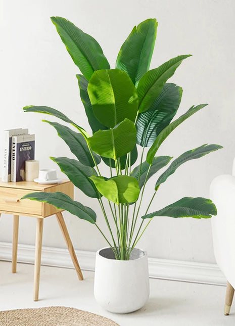 1pc Artificial Plants Large Tropical Palm Tree Fake Banana Plants Leaves Real Touch Plastic Monstera For Home Garden Party Decor
