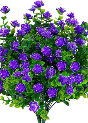 4 Bundles Artificial Plants Fake Boston Ferns Bushes Faux Shrubs  Greenery UV Resistant Plant for Home Garden Outdoor Yard Decor