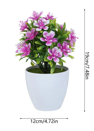 1pc Artificial Potted Plant Small Bonsai Flowers Pot Simulated Tree Ornaments Wedding Home Hotel Office Table Decor Fake Plants