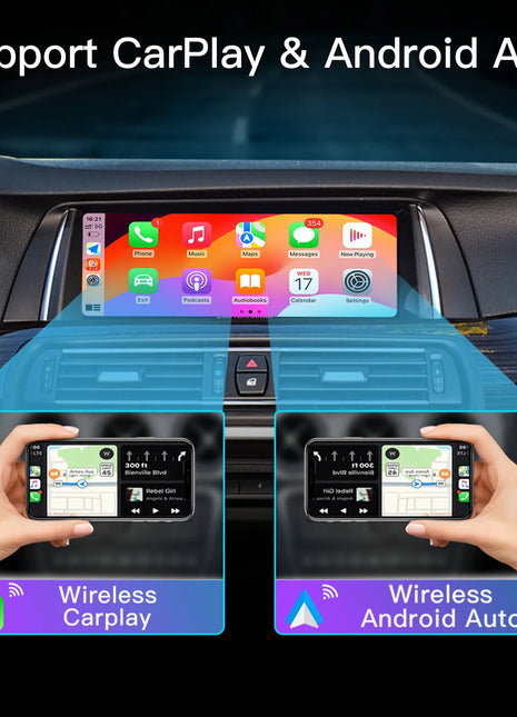 Uckazy 8 Core Wireless Carplay AutoRadio Android 14 For BMW 5 Series F10 F11 2010-2016 CIC NBT Car Multimedia Screen Player GPS Navigation Stereo Carplay Audio - Riparo82