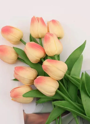 1/5/10/15PCS Tulips Artificial Flowers Real Touch Flowers Tulip Bouquet Decor Fake Tulips Flower for Home Wedding Decorations