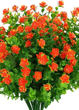 4 Bundles Artificial Plants Fake Boston Ferns Bushes Faux Shrubs  Greenery UV Resistant Plant for Home Garden Outdoor Yard Decor