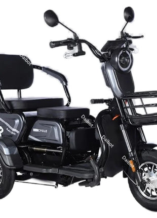 Adult Electric Tricycle Mini Passenger 3 Wheel Electric Scooter 3 Seats For Women Family 600W Powerful Senior Mobility Scooter