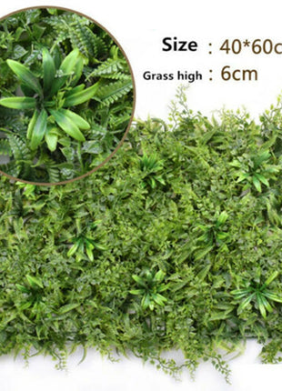 1x 40x60cm Artificial Green Grass Square Plastic Lawn Plant Living Room Background Artificial Lawn Decoration Home Wall Decor