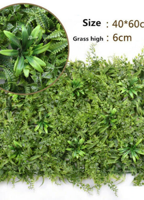 1x 40x60cm Artificial Green Grass Square Plastic Lawn Plant Living Room Background Artificial Lawn Decoration Home Wall Decor