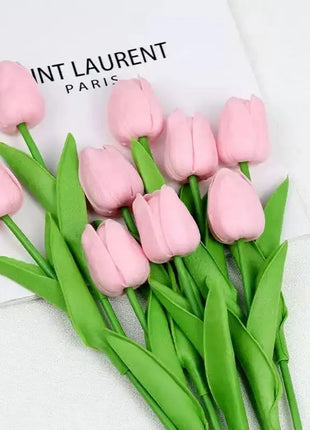 1/5/10/15PCS Tulips Artificial Flowers Real Touch Flowers Tulip Bouquet Decor Fake Tulips Flower for Home Wedding Decorations