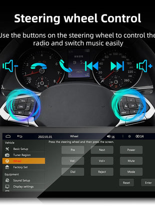 IPS 6.9 Inch 1Din Wired Carplay Android Auto Car Radio Multimedia Video MP5 Player Touch Screen Universal Autoradio Stereo - Riparo82