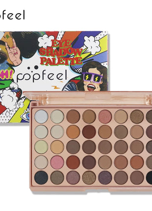 POPFEEL 40 Color Earth Tones &Rainbow Shades Eyeshadow Palette -Long-Lasting, Highly Pigmented, Smooth Matte and Shimmer Finish - Riparo82