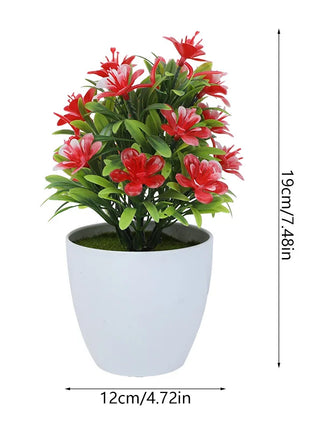 1pc Artificial Potted Plant Small Bonsai Flowers Pot Simulated Tree Ornaments Wedding Home Hotel Office Table Decor Fake Plants
