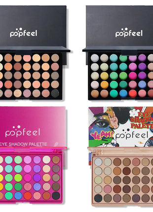 POPFEEL 40 Color Earth Tones &Rainbow Shades Eyeshadow Palette -Long-Lasting, Highly Pigmented, Smooth Matte and Shimmer Finish - Riparo82