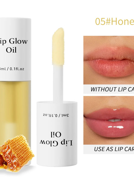 Lip Glaze Lip Oil Moisturizing Shiny Lipgloss Long lasting Makeup Lip Tint Lips Moisturizer Jelly Lipstick Oil Moisturizing Balm - Riparo82