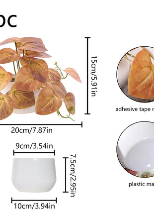 1PC Simulated Plant Potted Plant, Business Office Desktop, Foyer, Garden, Garden, Floral And Home Decoration