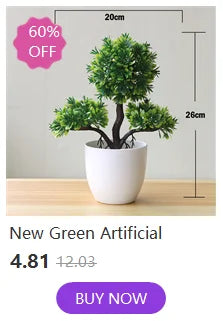 Artificial Green Plants Bonsai Small Tree Simulation Pot Plants for Table Potted Ornaments Home Decor Hotel Garden Decor