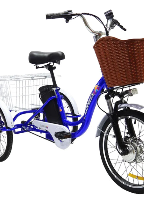 3 Wheel Electric Tricycle Cargo Bike 20 Inch 350w 48v Family Electric Wheel For Bicycle For Women Man Adult With Pull Basket