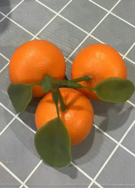 1PCS Imitation of real and fake oranges with branches and leaves, orange model, fruit shop window decoration
