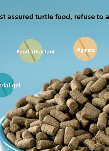 YUR KWAI Sub-Adult Turtle Food - Protein Pellets for Red-Ear Slider/Terrapin/Box Turtle-Shell Hardening Formula with Calcium&D3 - Riparo82